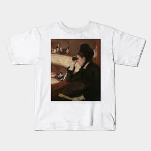 In the Loge by Mary Cassatt Kids T-Shirt